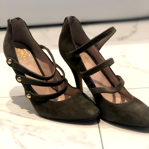 Strappy 4-inch Olive Green Heels - Picture 3 of 3